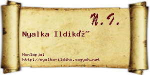 Nyalka Ildikó névjegykártya